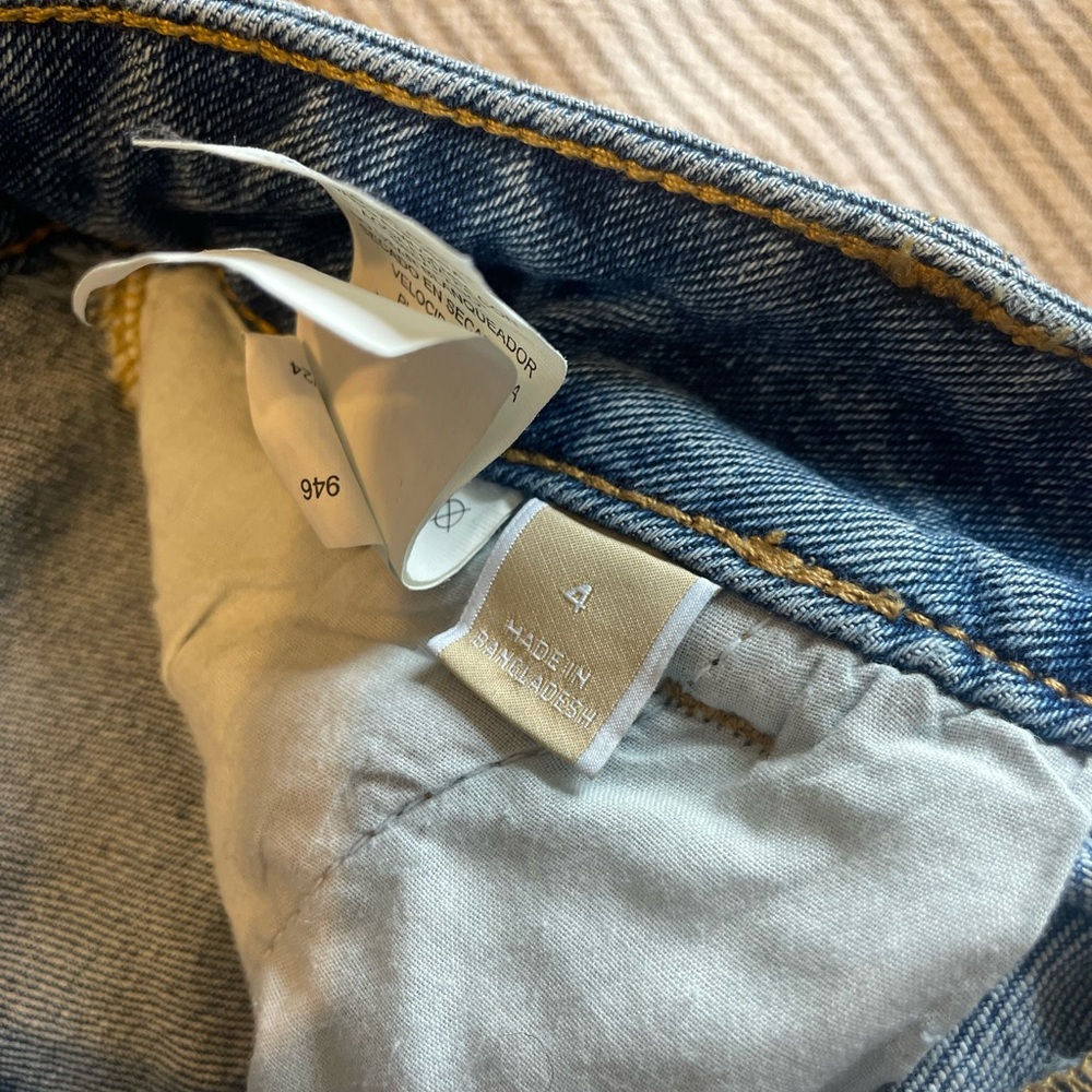 Michael Kors Pintuck High Waist Wide Leg Jean Size 4 Medium Wash - Picture 7 of 9